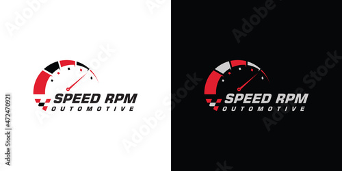Speed rpm logo design for automotive
