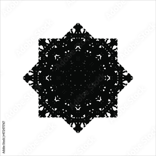 Black-White Abstract Motifs Pattern. Decoration  for Interior, Exterior, Carpet, Textile, Garment, Cloth, Silk, Tile, Plastic, Paper, Wrapping, Wallpaper, Pillow, Sofa, Henna, Background, Ect
