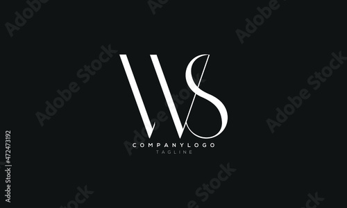 WS, SW, Abstract initial monogram letter alphabet logo design