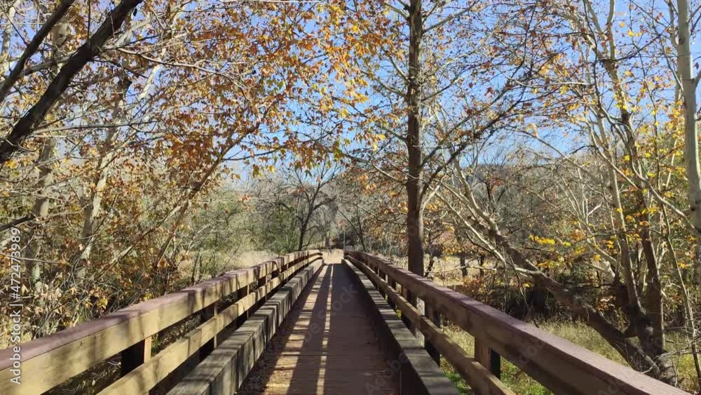 Beautiful Wooden Bridge on Fall Autumn Season in Forest in Sedona Arizona Beautiful Wooden Bridge on Fall Autumn Season in Forest in Sedona Arizona