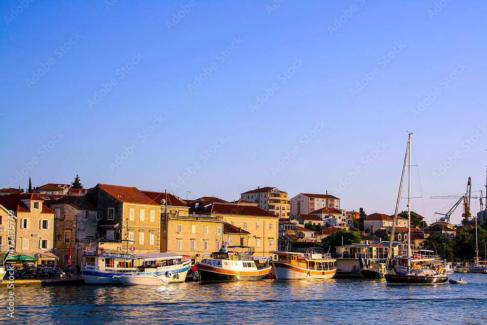 Boats in the harbor. Croatia