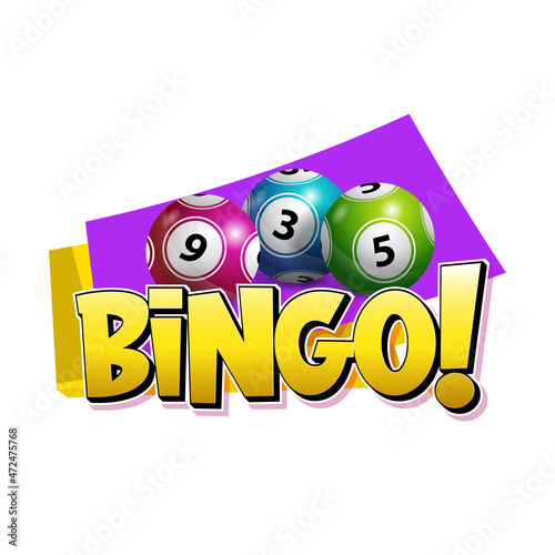 Bingo Text Design Transparent Background
