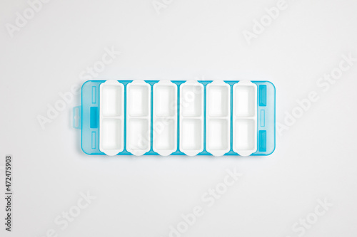 Ice tray isolated on white background.High-resolution photo.Mock-up