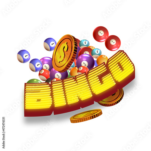 Bingo Text Design Transparent Background