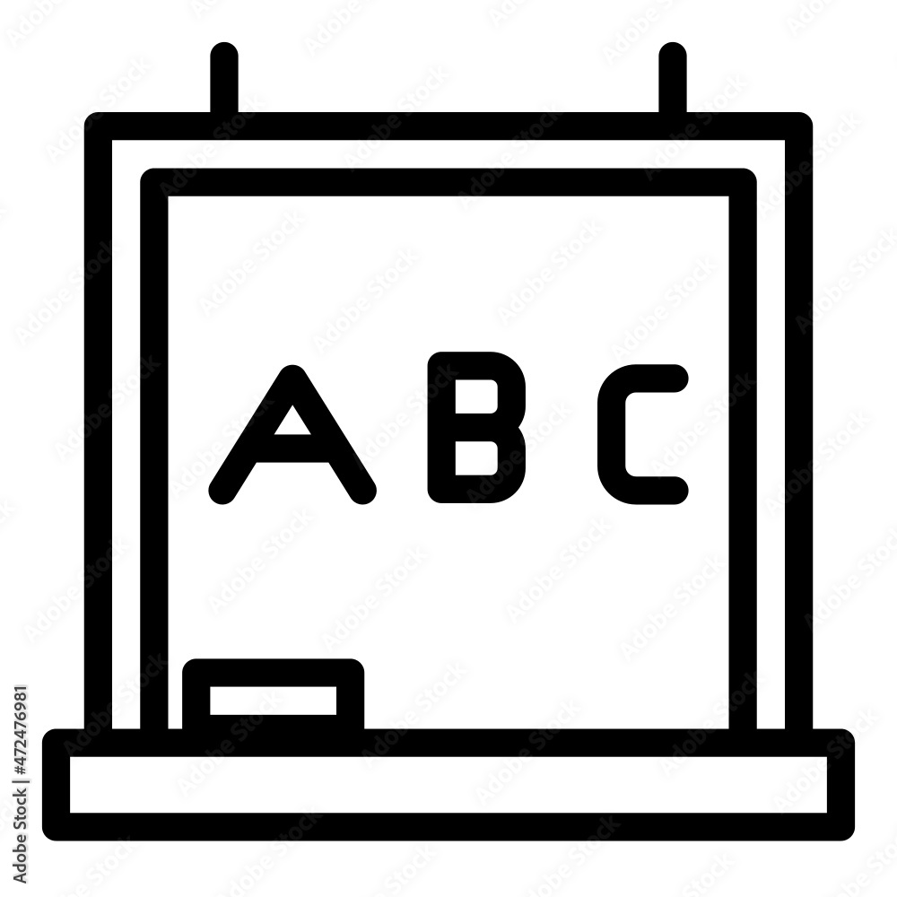 whiteboard icon line style vector whiteboard icon line style vector