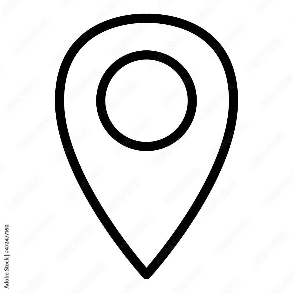 map Location icon line style vector map Location icon line style vector