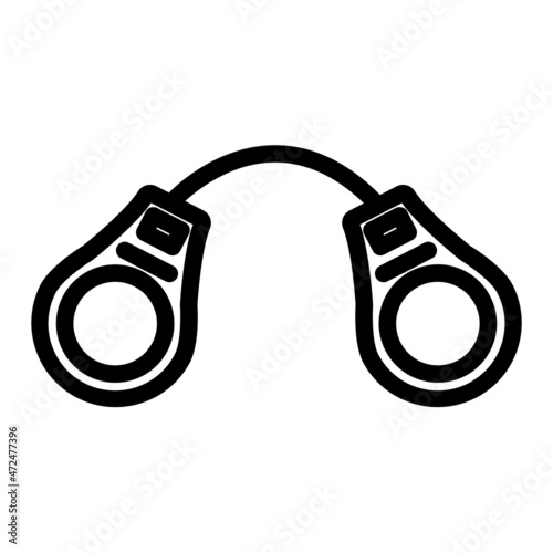 handcuffs icon line style vector