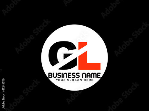 Colorful GL Logo Image, Letter GL g&l abstract vector logo icon for property, construction and architecture or any type of business