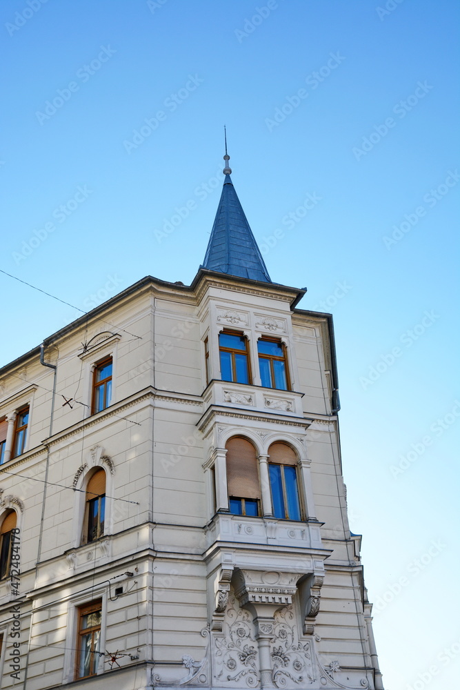Old building in the center of Ljubljana, Slovenia