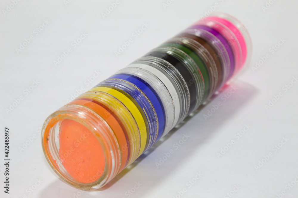 Paints of different colors to paint fabric Paints of different colors to paint fabric