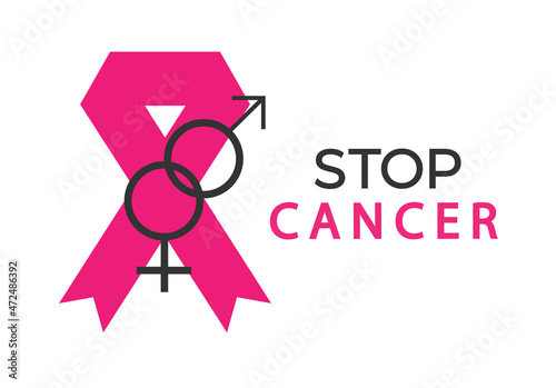 Breast Cancer Awareness Ribbon Vector design and illustration. 