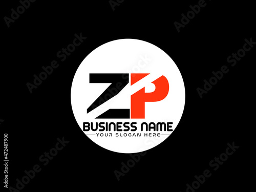 Letter ZP Logo Image, Alphabet letters logo zp letter logo template for your brand photo