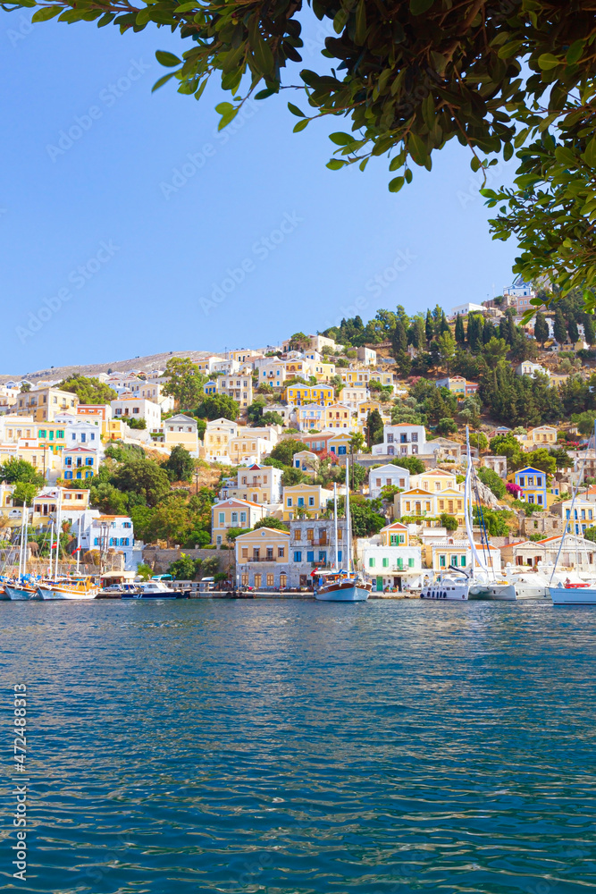 The beautiful island of Symi in Greece.