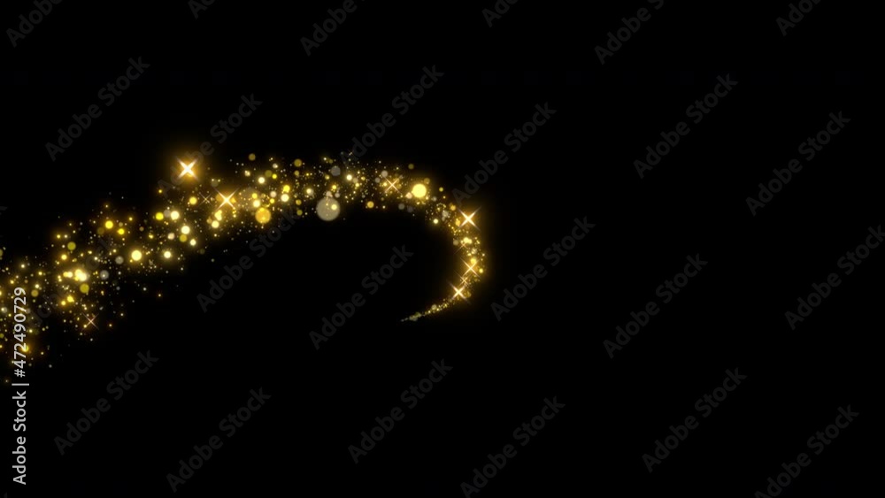shining golden fairy dust overlay particles