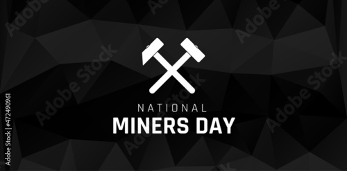 Miners day. National miners day. Stock illustaration.