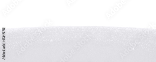 Border of white snow