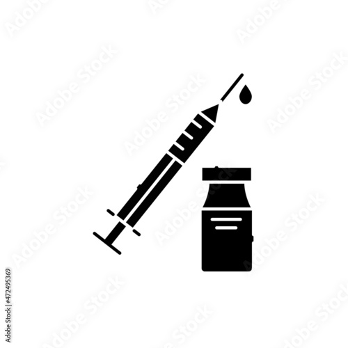 Syringe pen line color icon. Diabetes. Medical equipment