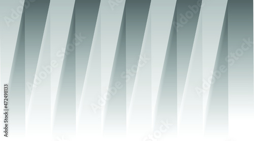 Grey and white abstract vector background with overlapping lines to create darker grey sections. Business, corporate, seminar presentation background.