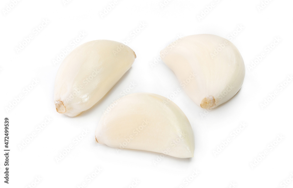 Fresh garlic isolated on white background cutout Fresh garlic isolated on white background cutout