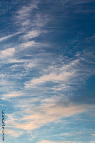 Fototapeta Naklejka Na Ścianę i Meble -  Beautiful blue sky with white clouds as a natural background.