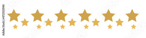 Gold stars Christmas border.