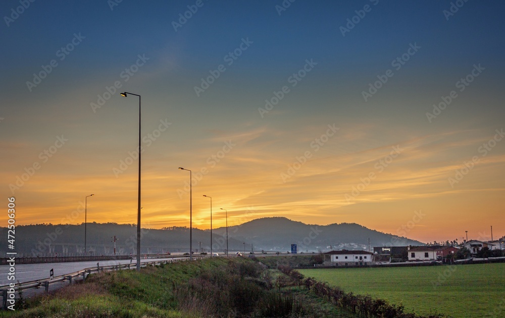 Fototapeta premium Vista parcial de Esposende, Cidade turistica da do dostrito de Braga, Portugal.