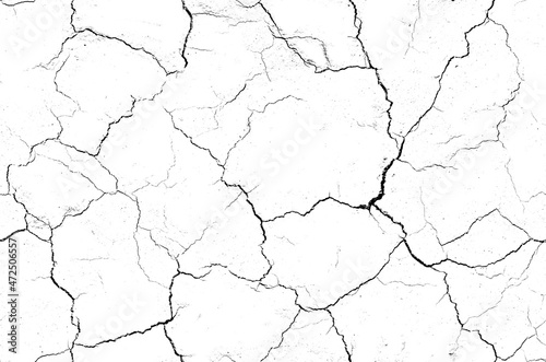 Seamless White cracked background texture, light background with dark scratch, the ground near the chalk quarry, copy space