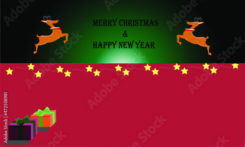 christmas greeting card vector decor flag