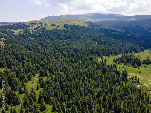 Aerial view of Konyarnika area at Vitosha Mountain, Bulgaria