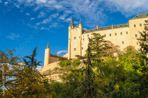 View of the Alcazar of Segovia in Spain 