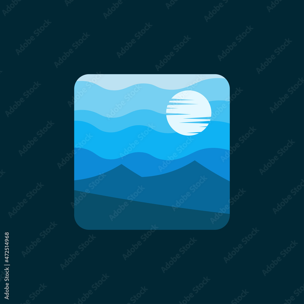a sunrise logo or icon with a very beautiful but simple view, very suitable for tourism web icons or logos a sunrise logo or icon with a very beautiful but simple view, very suitable for tourism web icons or logos