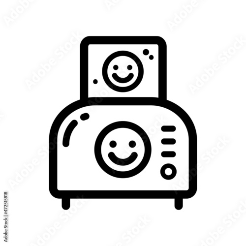 toaster outline icon