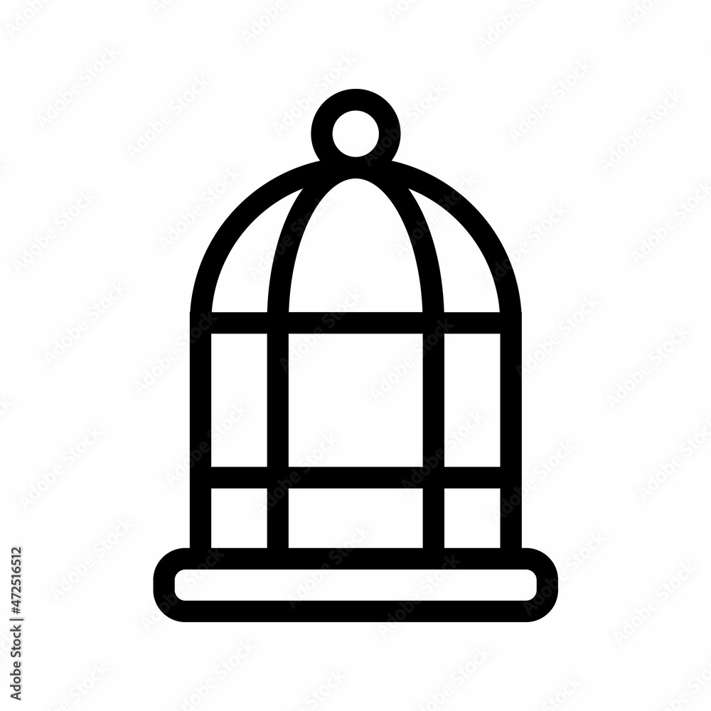bird cage line art vector icon bird cage line art vector icon