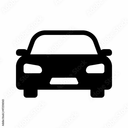 car front view vector icon