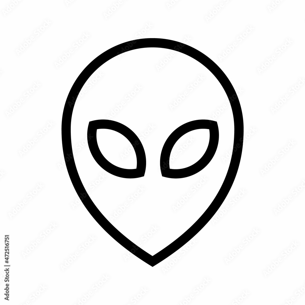 alien head vector icon