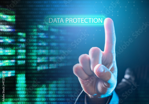 Data protection logo on vir...
