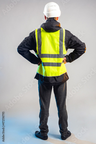 Man in reflective vest. Wor...