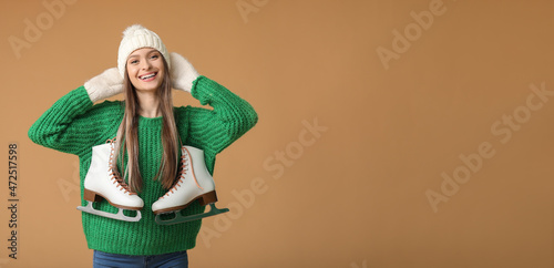 Beautiful young woman with ...