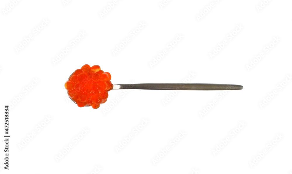 red caviar, gourmet seafood from the supermarket, isolated food for design red caviar, gourmet seafood from the supermarket, isolated food for design
