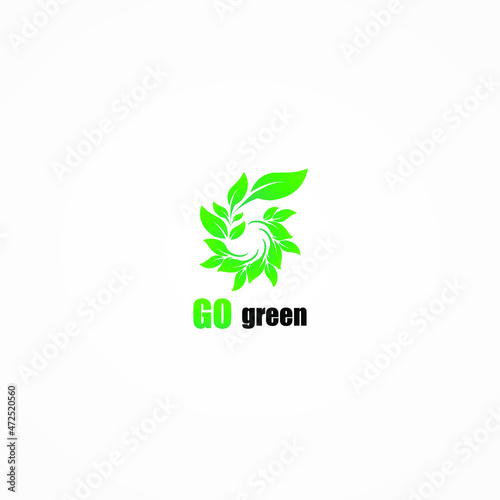 go green logo vector simple and elegant design © MuhammadKharis