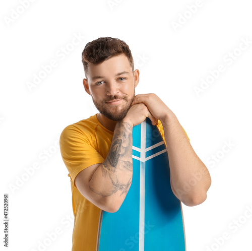 Handsome bearded man with s...