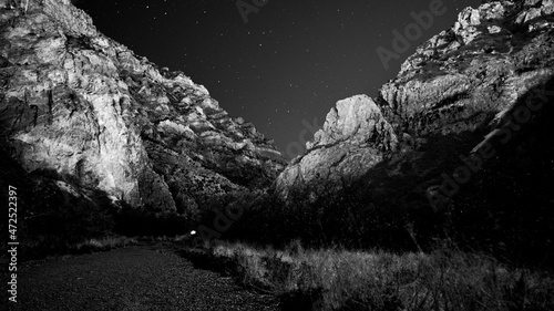 Black and White Provo Mountain Trail photo