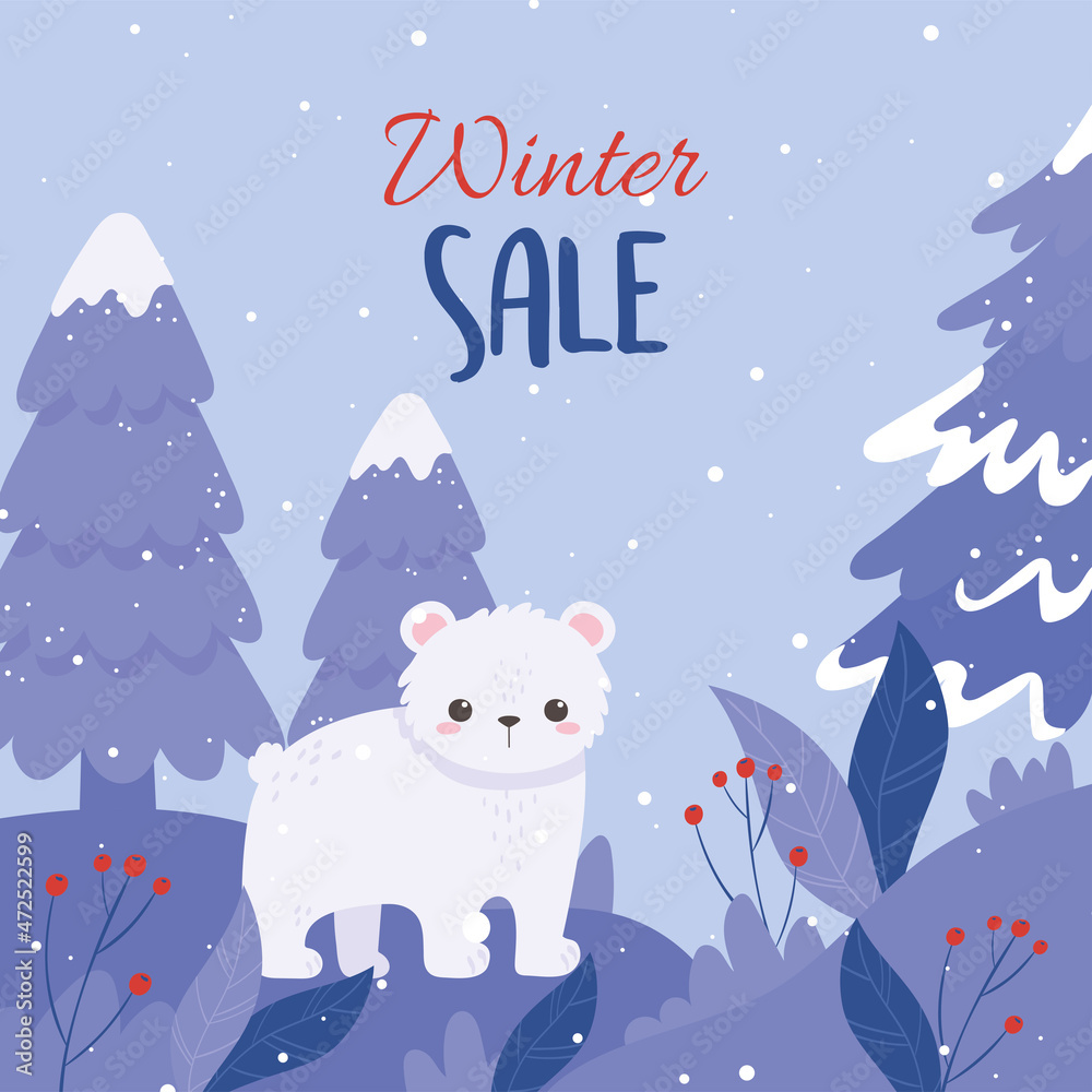 winter sale greeting card