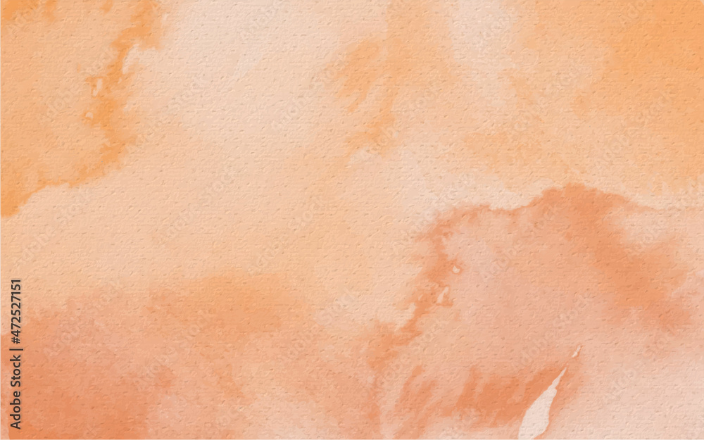 Fototapeta premium Watercolor white orange color Background Illustration