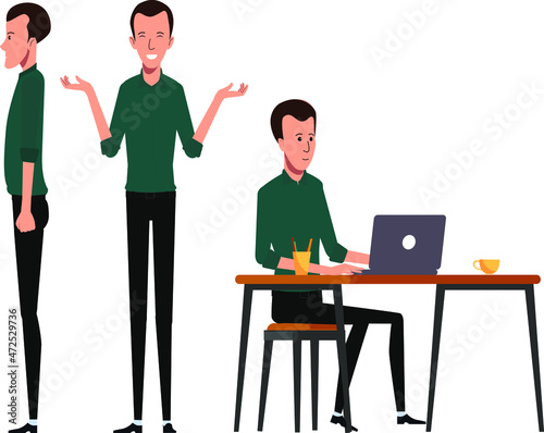 Wallpaper Mural set of business people vector characters in casual clothes diffrent expressions Torontodigital.ca