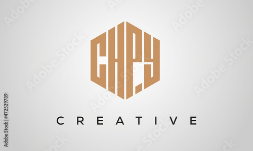 letters CHPY creative polygon hexagon logo victor template	 photo