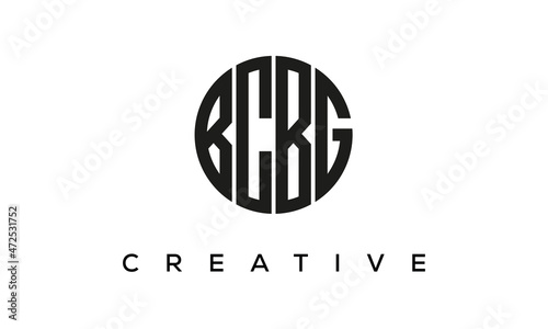 Letters BCBG creative circle logo design vector, 4 letters logo photo