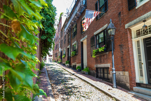 Historic Acorn Street in Boston