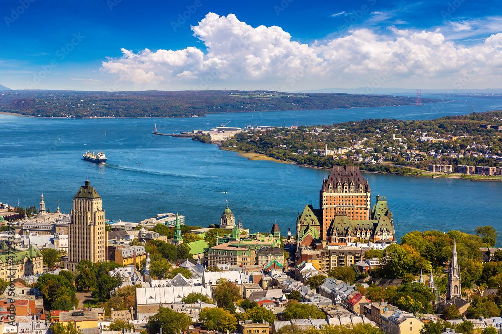 Fototapeta premium Aerial view of Quebec city