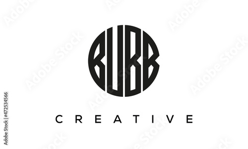 Letters BUBB creative circle logo design vector, 4 letters logo	 photo